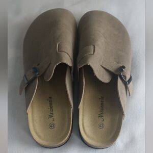 Mexiemeile Mules Clogs Women's 43 Brown Suede Slip On Casual Shoes  Never Used